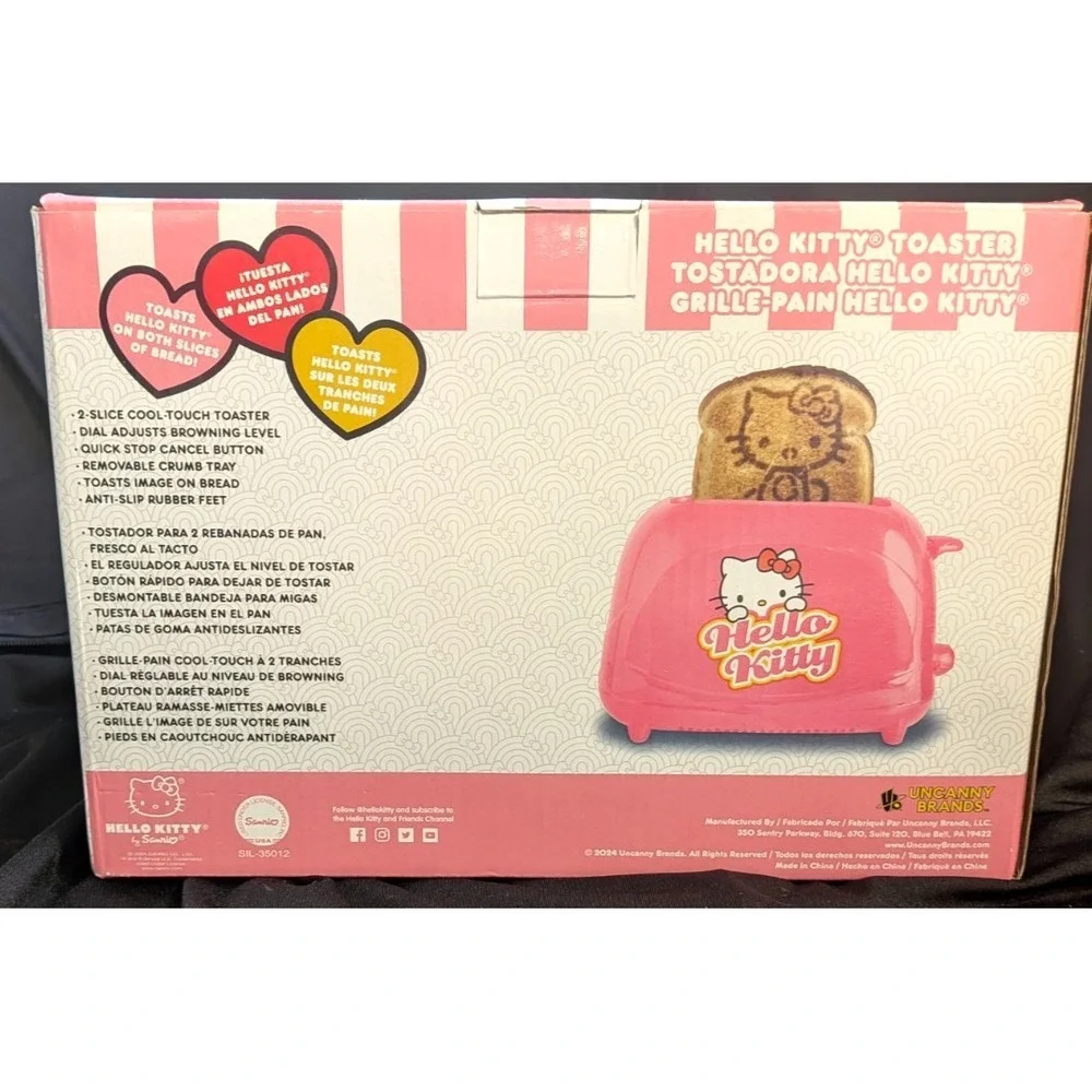HELLO KITTY Sanrio  lisenced‎ Full Size 2-SLICE COOL TOUCH TOASTER Brand New